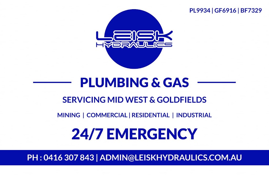 Leisk Hydraulics Plumbing & Gas | plumber | 35 Heydon Pl, Cue WA 6640, Australia | 0416307843 OR +61 416 307 843