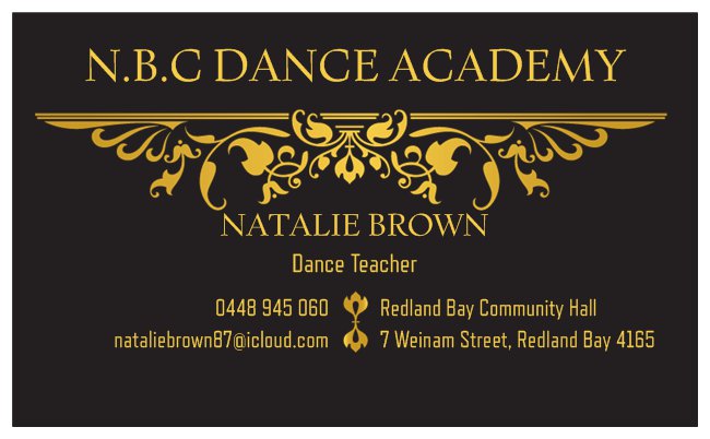 N.B.C Dance Academy | 7 Weinam St, Redland Bay QLD 4165, Australia | Phone: 0448 945 060