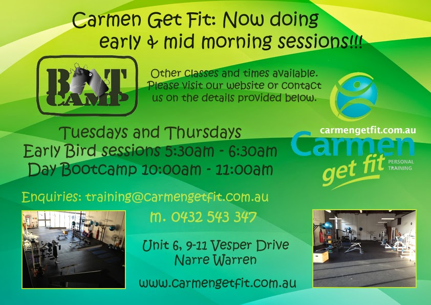 Carmen Get Fit Personal Training and Boot Camps | Caserta Dr, Berwick VIC 3806, Australia | Phone: 0432 543 347