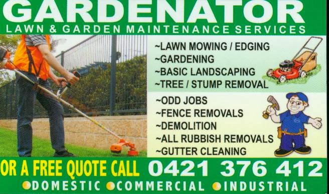 Gardenator lawn & garden maintenance services | 19 Main Rd, Clayton VIC 3169, Australia | Phone: 0421 376 412