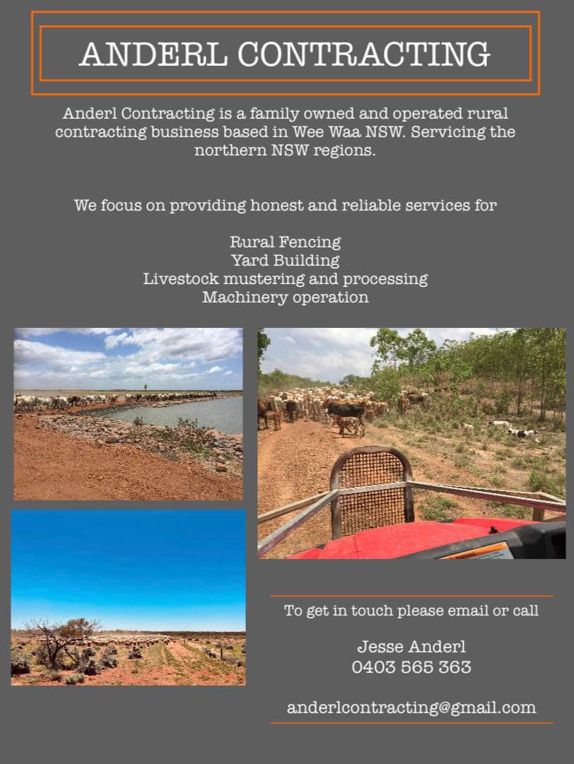 Anderl Contracting | 20 Christy St, Wee Waa NSW 2388, Australia | Phone: 0403 565 363