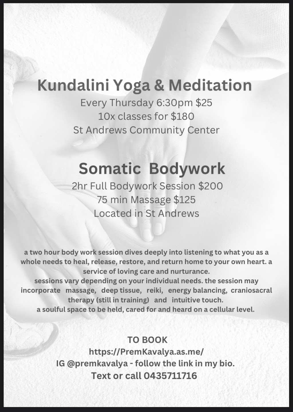 Kavalya Bodywork & Yoga | 35 Caledonia St, St Andrews VIC 3761, Australia | Phone: 0435 711 716