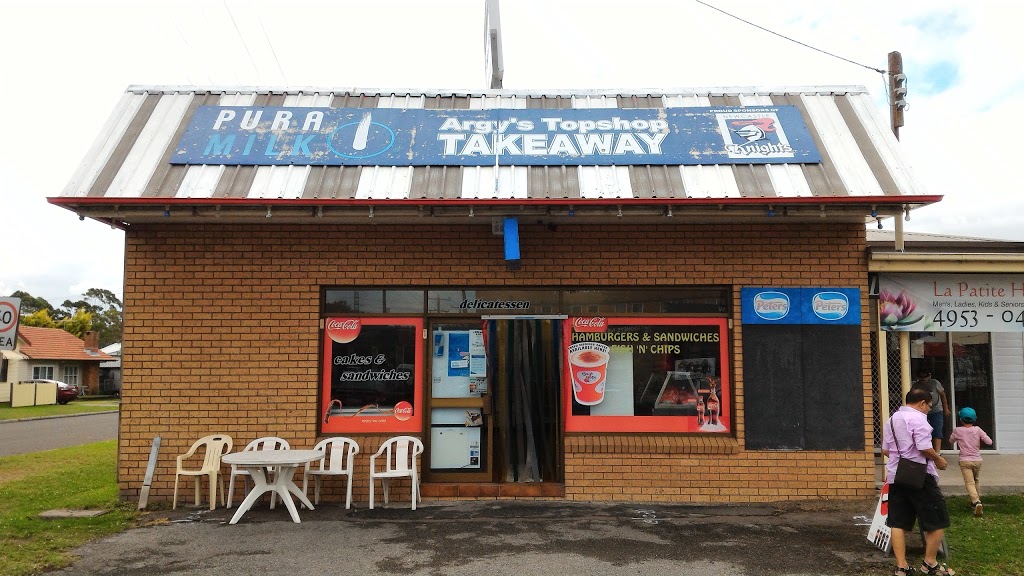 Argys Top Shop Takeaway | meal takeaway | 436 Lake Rd, Argenton NSW 2284, Australia | 0249586015 OR +61 2 4958 6015