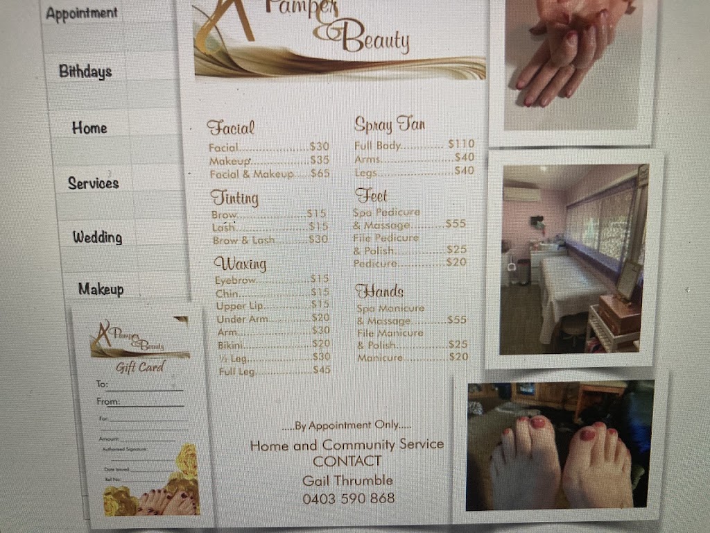 A Pamper & Beauty | 9 Short St, Cowra NSW 2794, Australia | Phone: 0403 590 868