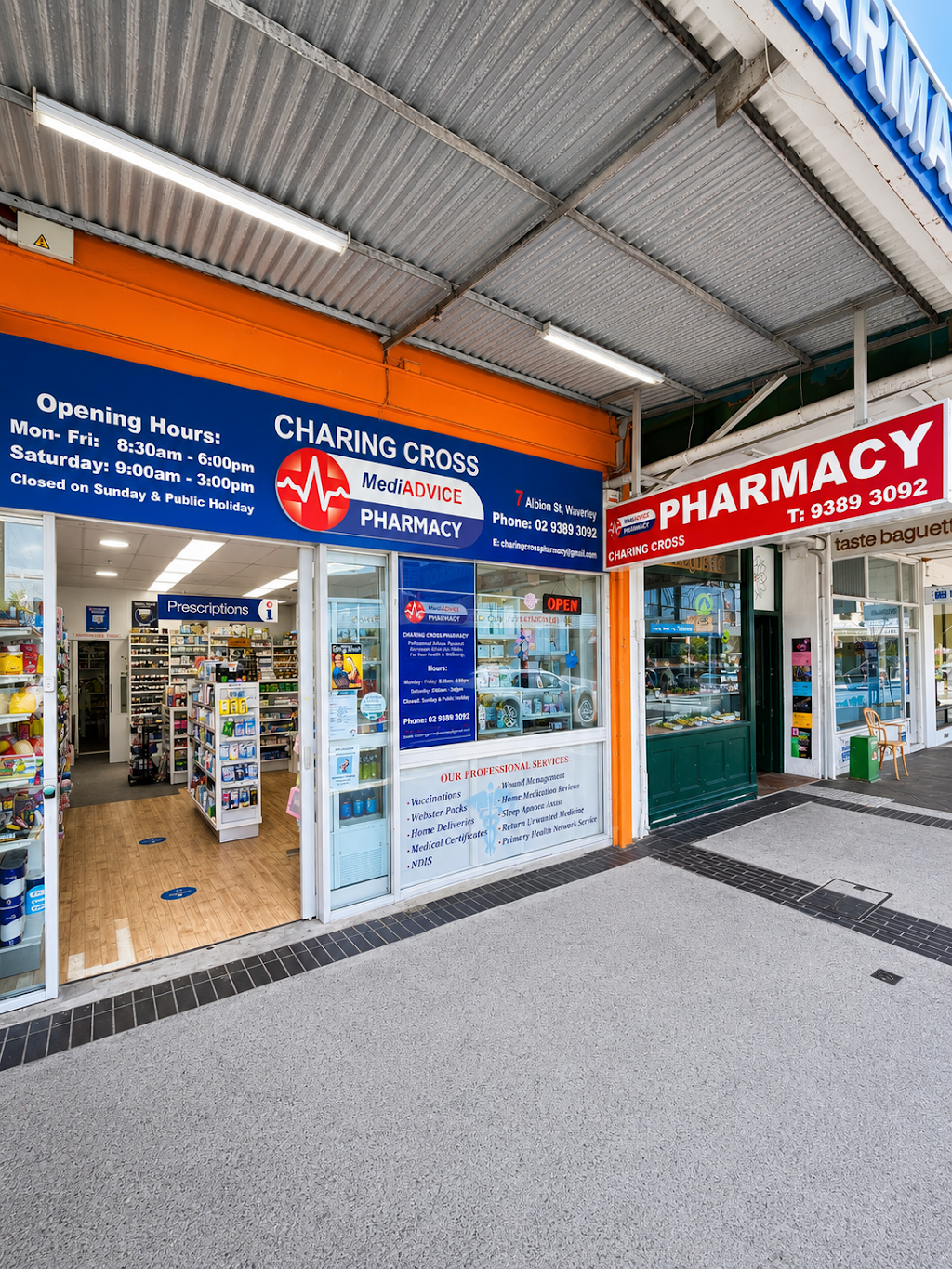 Charing Cross Pharmacy | 7 Albion St, Waverley NSW 2024, Australia | Phone: (02) 9389 3092