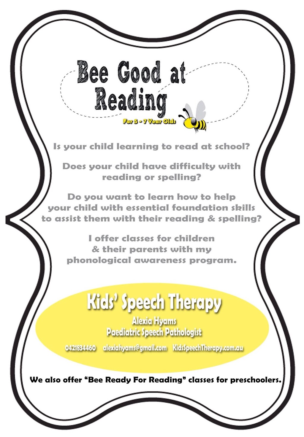 Kids Speech Therapy - Speech & Language Therapist | Memorial Avenue, Kellyville NSW 2155, Australia | Phone: 0421 834 460