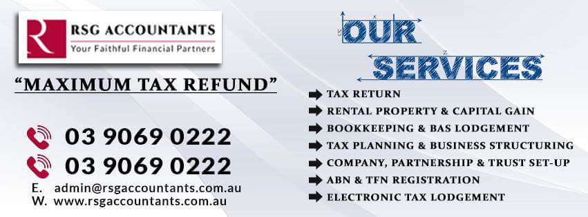 RSG Accountants - Registered Tax Agent | accounting | 21 Emblem Way, Craigieburn VIC 3064, Australia | 0430447143 OR +61 430 447 143