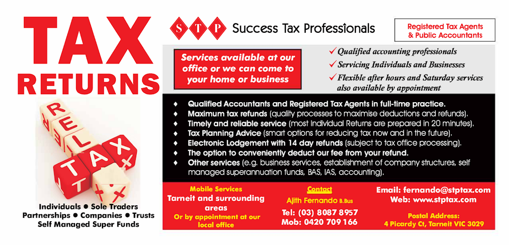 Success Tax Professionals Tarneit | accounting | 4 Picardy Ct, Tarneit VIC 3029, Australia | 0430129614 OR +61 430 129 614