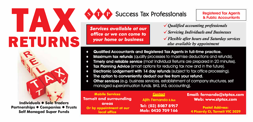 Success Tax Professionals Tarneit | 4 Picardy Ct, Tarneit VIC 3029, Australia | Phone: 0430 129 614