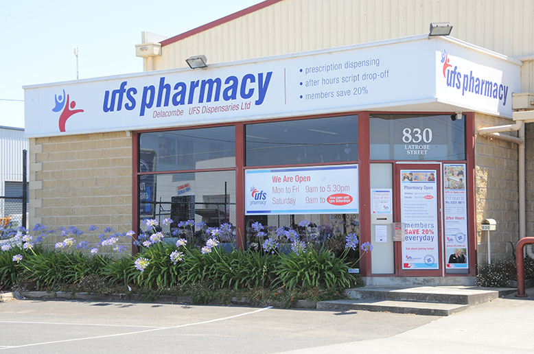 Delacombe UFS Pharmacy | pharmacy | 830 La Trobe St, Delacombe VIC 3356, Australia | 0353360100 OR +61 3 5336 0100