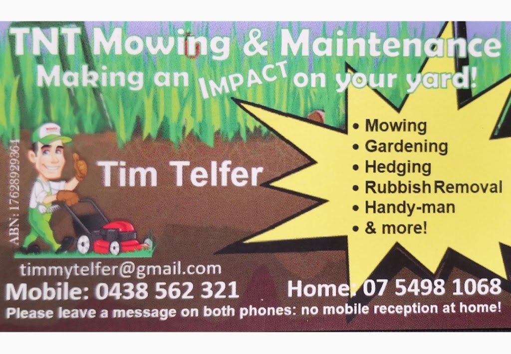 TNT Mowing & Maintenance | general contractor | 39 McCauleys Ln, Sandy Creek QLD 4515, Australia | 0438562321 OR +61 438 562 321