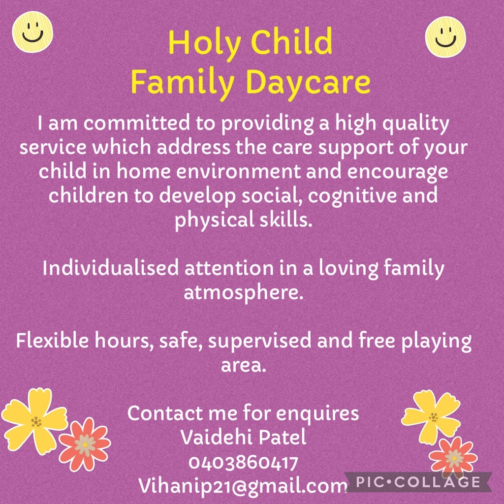 Holy Child Family Daycare | 24 Blackstone St, Marsden Park NSW 2765, Australia | Phone: 0403 860 417