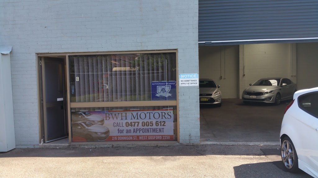 BWH MOTORS | 2/6 Donnison St W, West Gosford NSW 2250, Australia | Phone: 0477 005 612