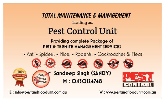 Pest Control Unit | 8 Deepdene St, Caroline Springs VIC 3023, Australia | Phone: 0430 124 748