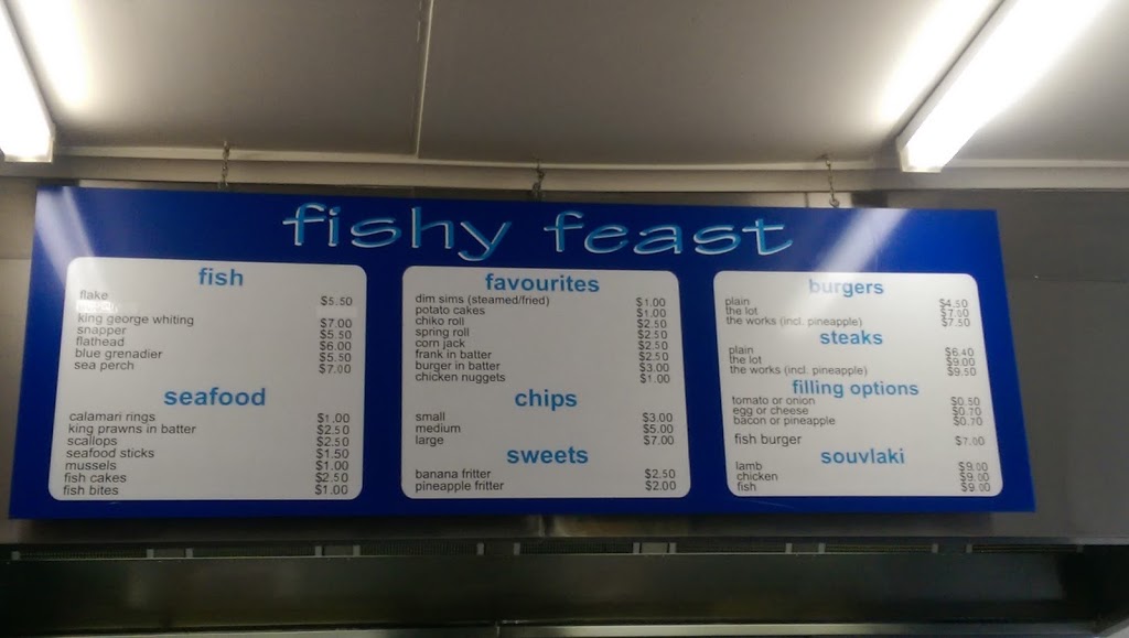 Fishy Feast | meal takeaway | 121 Lower Dandenong Rd, Mentone VIC 3194, Australia | 0395842974 OR +61 3 9584 2974