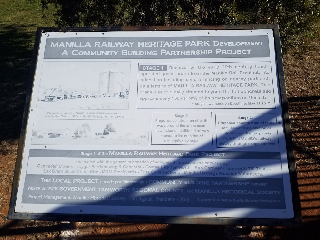 Manilla Railway Heritage Park | park | 5, B95, Manilla NSW 2346, Australia