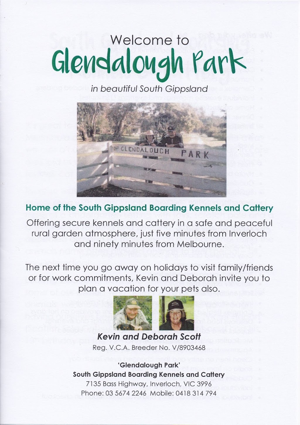 South Gippsland Boarding Kennels & Cattery | veterinary care | 7135 Bass Hwy, Inverloch VIC 3996, Australia | 0356742246 OR +61 3 5674 2246