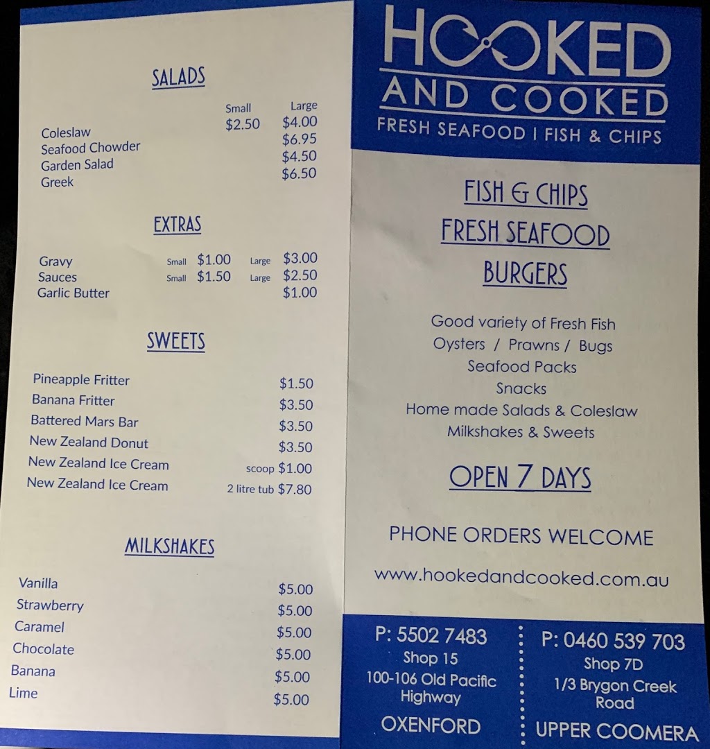 Hooked and Cooked Upper Coomera | meal takeaway | 1/3 Brygon Creek Dr, Upper Coomera QLD 4209, Australia | 0460539703 OR +61 460 539 703