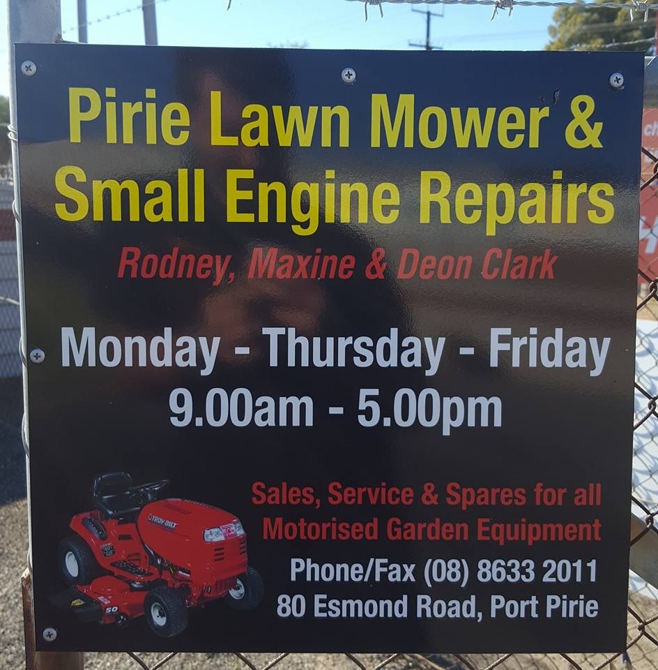 Pirie Lawn Mower & Small Engine Repairs | store | 80 Esmond Rd, Port Pirie SA 5540, Australia | 0886332011 OR +61 8 8633 2011