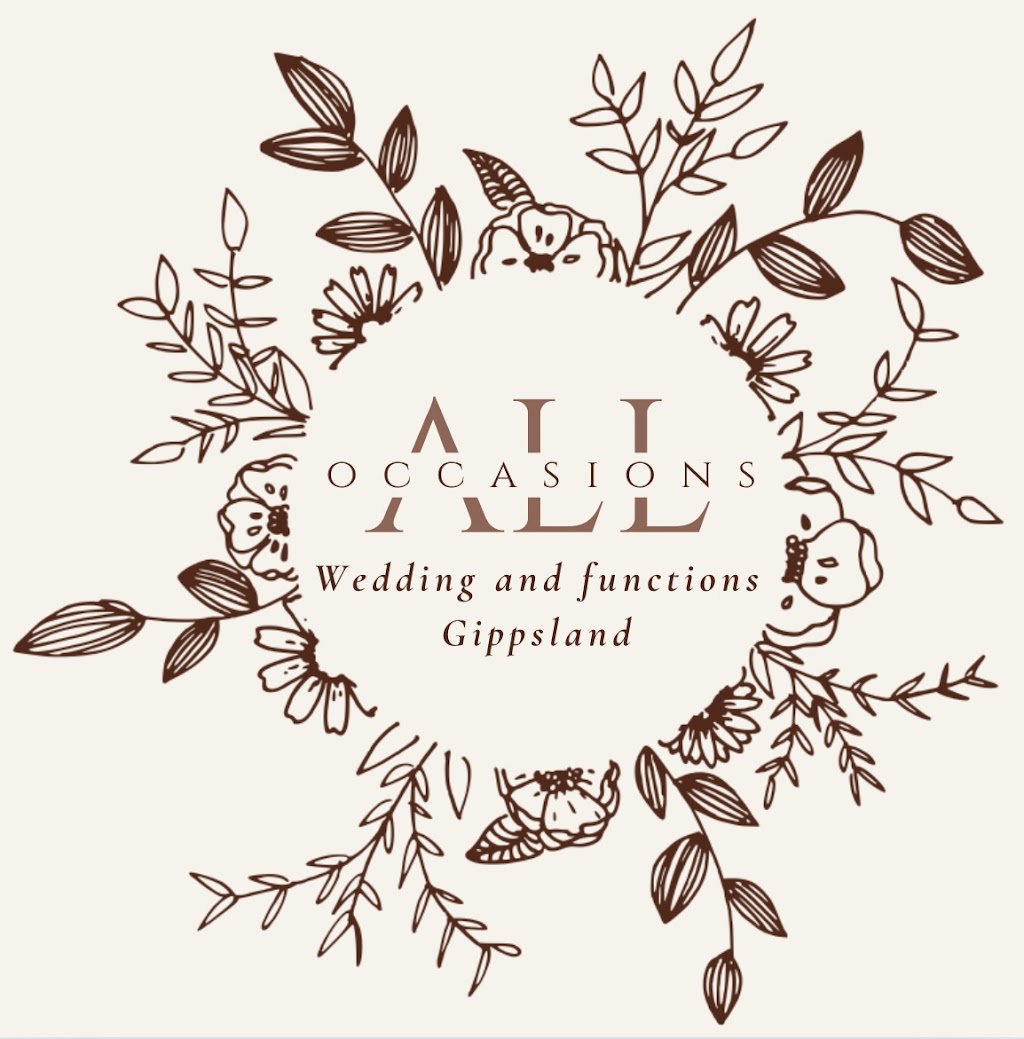 All Occasions Wedding and Functions Gippsland | 140 Burnets Rd, Traralgon East VIC 3844, Australia | Phone: 0455 417 186