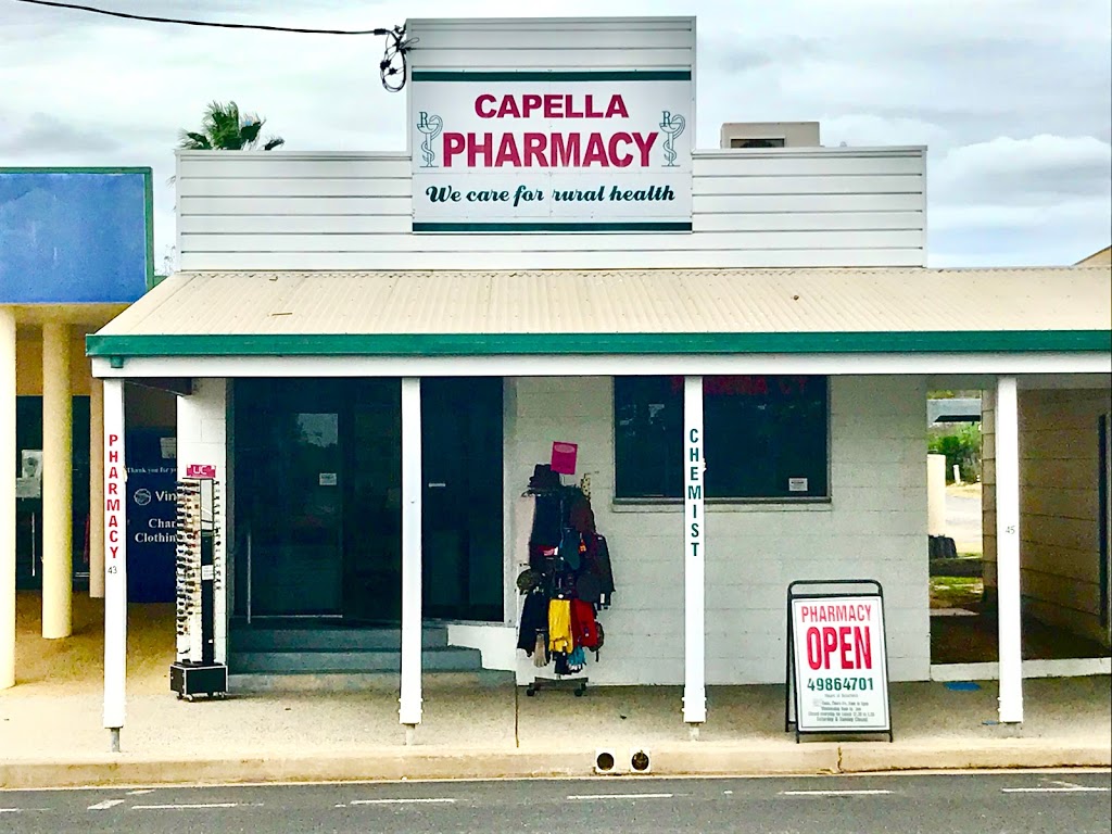 Capella Pharmacy | pharmacy | 49 Peak Downs St, Capella QLD 4723, Australia | 0749864701 OR +61 7 4986 4701