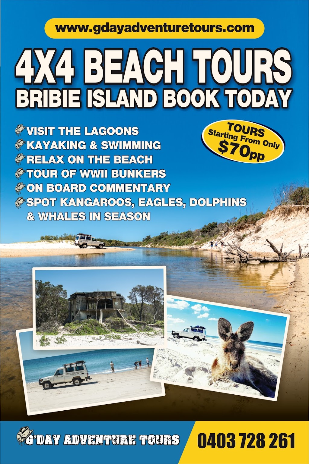 Gday Adventure Tours | 5 Mackerel St, Sandstone Point QLD 4511, Australia | Phone: 0403 728 261