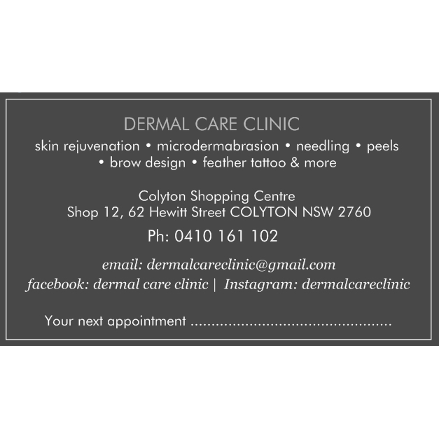 Dermal Care Clinic | Shop 12 (inside Cut & Shave Barber Shop), 62 Hewitt Street, Colyton NSW 2760, Australia | Phone: 0410 161 102