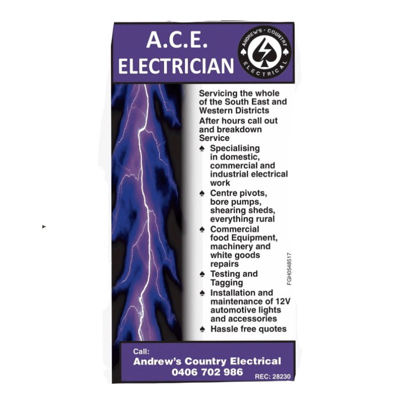 Andrews country electrical Pty Ltd | electrician | Henty St, Casterton VIC 3311, Australia | 0406702986 OR +61 406 702 986