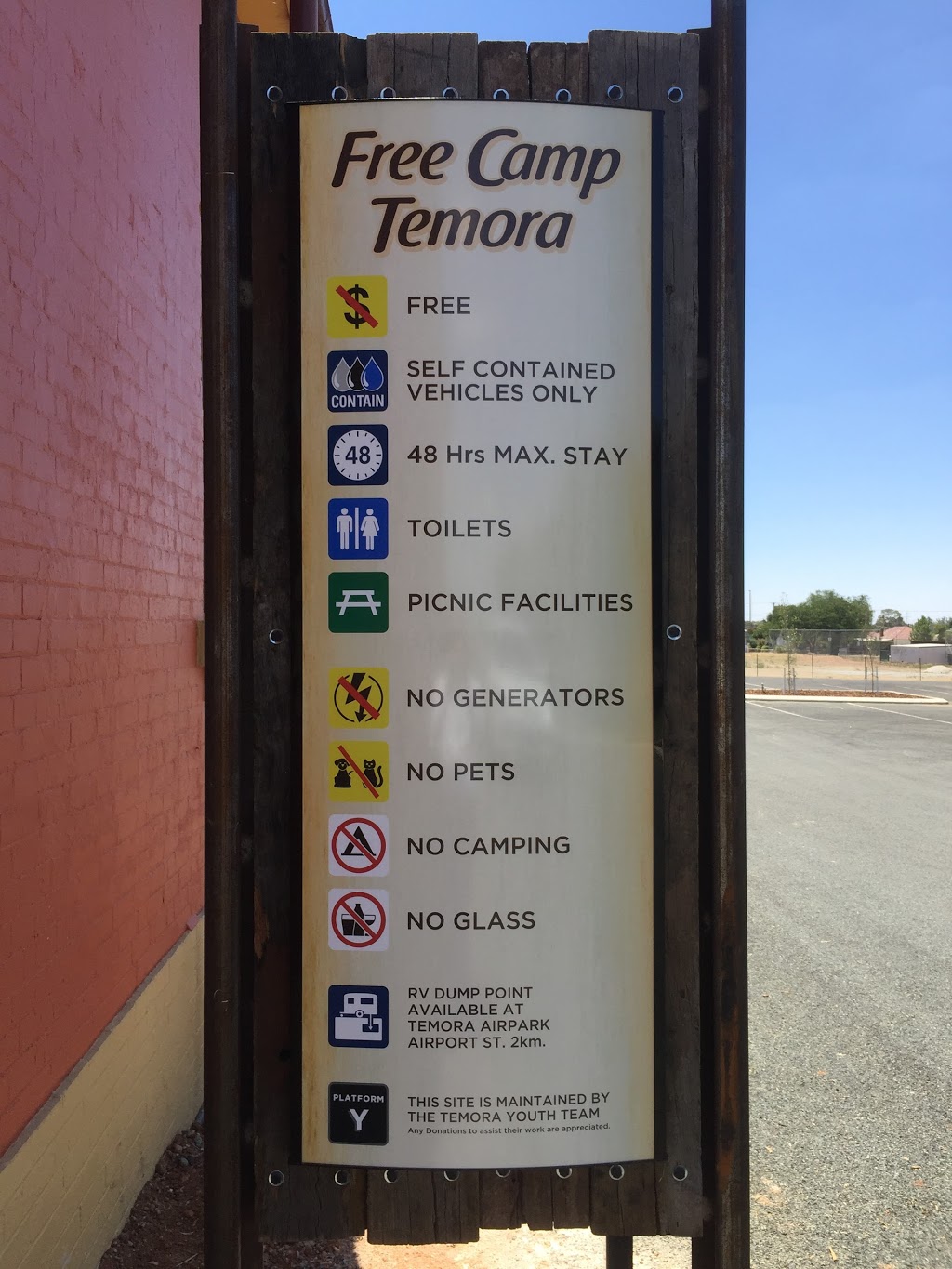 Temora Free Camp | rv park | Temora Railway Station Precinct, Parkes St, Temora NSW 2666, Australia | 0269771086 OR +61 2 6977 1086