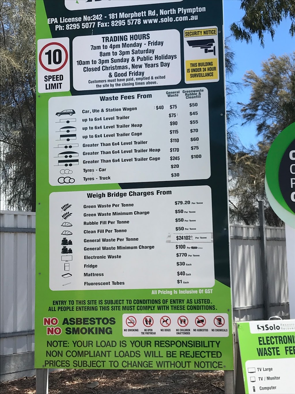 Adelaide Waste and Recycling Centre |  | 181 Morphett Rd, North Plympton SA 5037, Australia | 0882955077 OR +61 8 8295 5077