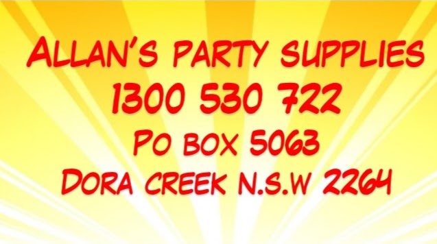 Allans Party Supplies | 7/51 Alliance Ave, Morisset NSW 2264, Australia | Phone: 1300 530 722