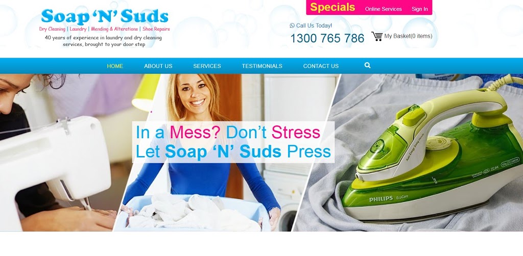 Soap N Suds - Dry Cleaning and Laundry Services Elwood | laundry | 40 Mitford St, Elwood VIC 3184, Australia | 0434718561 OR +61 434 718 561