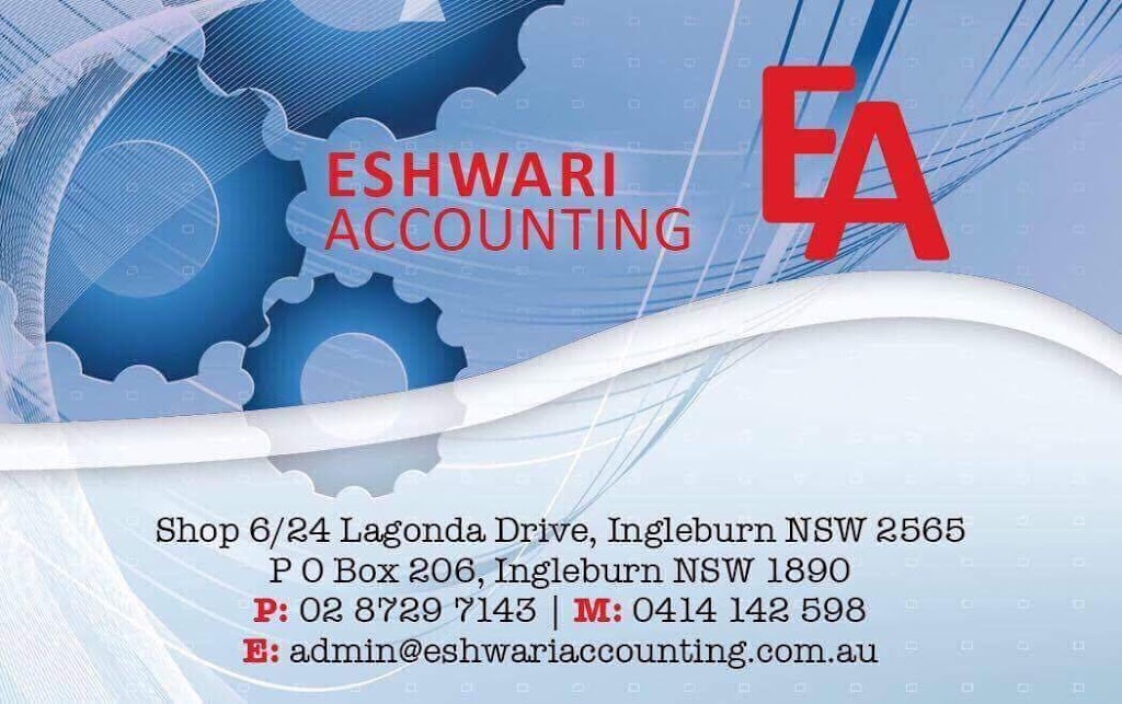 Eshwari Accounting | accounting | 6/24 Lagonda Dr, Ingleburn NSW 2565, Australia | 0287297143 OR +61 2 8729 7143