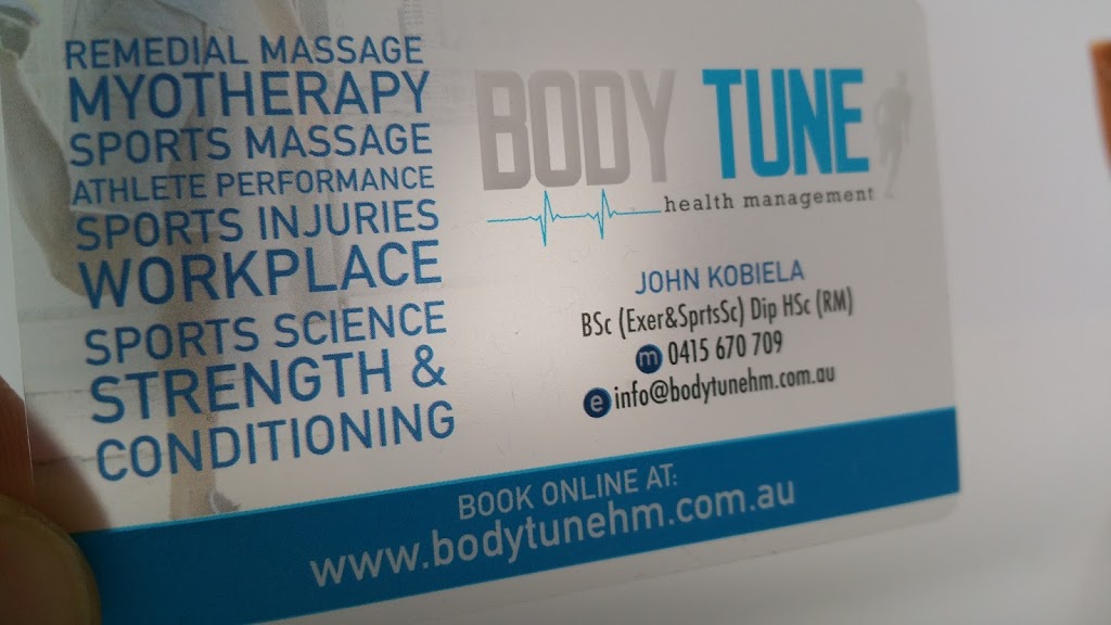 Body Tune Health Management | 104/12 Ormond Blvd, Bundoora VIC 3083, Australia | Phone: 0415 670 709