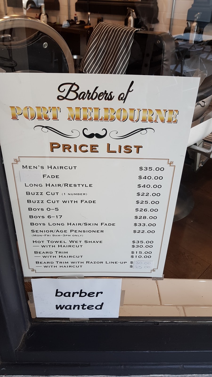 Barbers of Port Melbourne | 149 Bay St, Port Melbourne VIC 3207, Australia | Phone: (03) 7015 8508