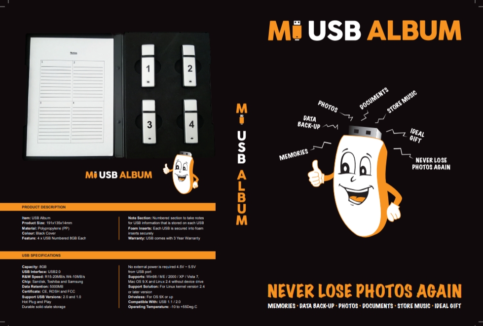 Mi USB Album | 4 Moonah Rd, Alfords Point NSW 2234, Australia | Phone: 0416 102 930