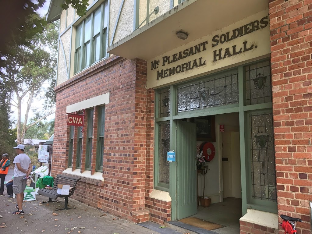 Mount Pleasant Soldiers Memorial Hall |  | 61 Melrose St, Mount Pleasant SA 5235, Australia | 0885638444 OR +61 8 8563 8444