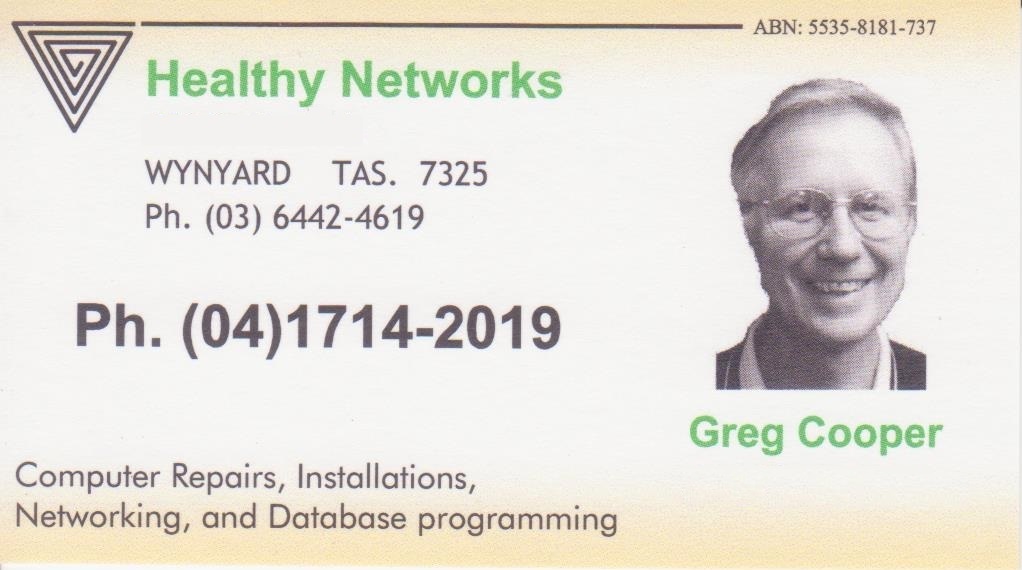 Healthy Networks |  | Oldina Rd, Wynyard TAS 7325, Australia | 0364424619 OR +61 3 6442 4619