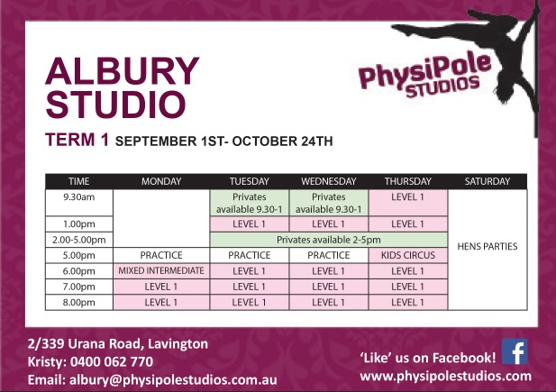 PhysiPole Studios | health | 2/339 Urana Rd, Lavington NSW 2641, Australia | 0400062770 OR +61 400 062 770
