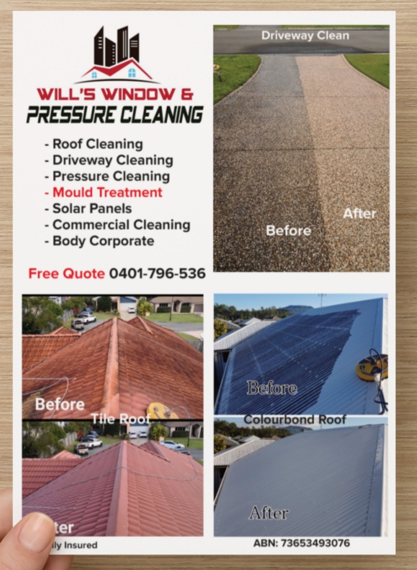 Wills Window & Pressure Cleaning | roofing contractor | 26 Emerald Dr, Caloundra West QLD 4551, Australia | 0401796536 OR +61 401 796 536