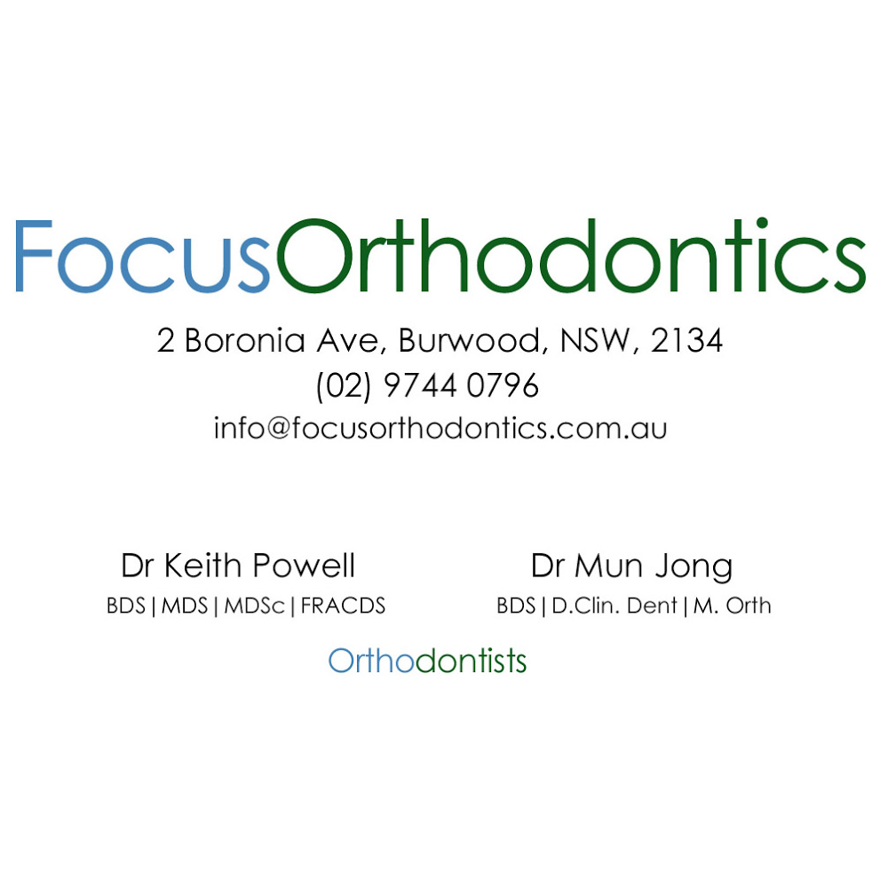 Focus Orthodontics | dentist | 2 Boronia Ave, Burwood NSW 2134, Australia | 0297440796 OR +61 2 9744 0796
