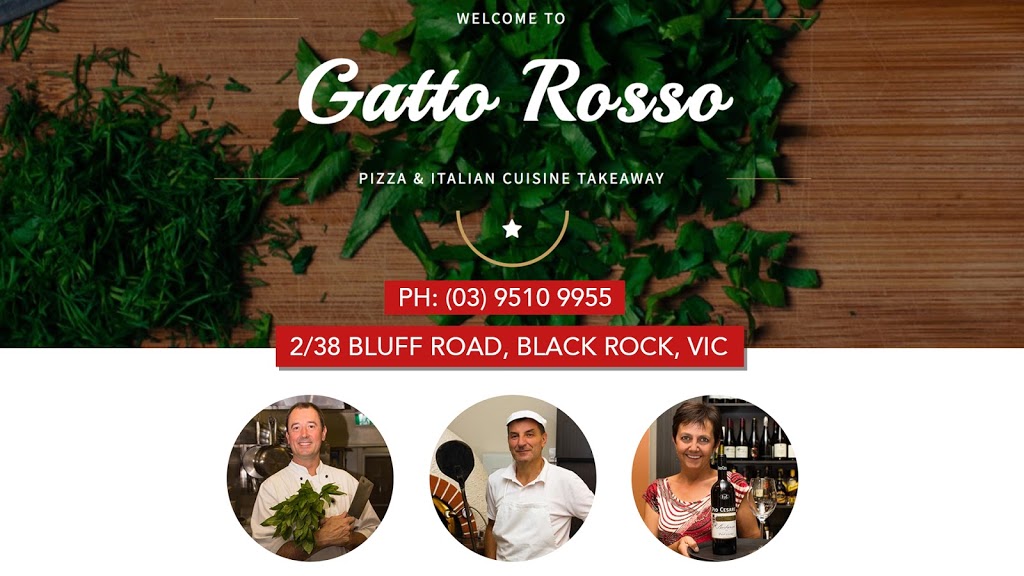 Gatto Rosso Takeaway - Pizza & Italian Cuisine | restaurant | 2/38 Bluff Rd, Black Rock VIC 3193, Australia | 0395109955 OR +61 3 9510 9955