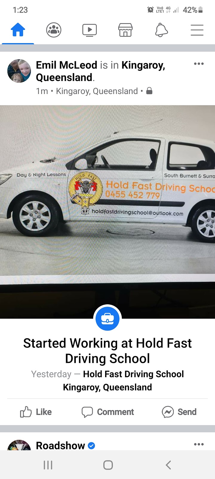 Hold fast driving school | 56 Walter Rd, Kingaroy QLD 4610, Australia | Phone: 0455 452 779