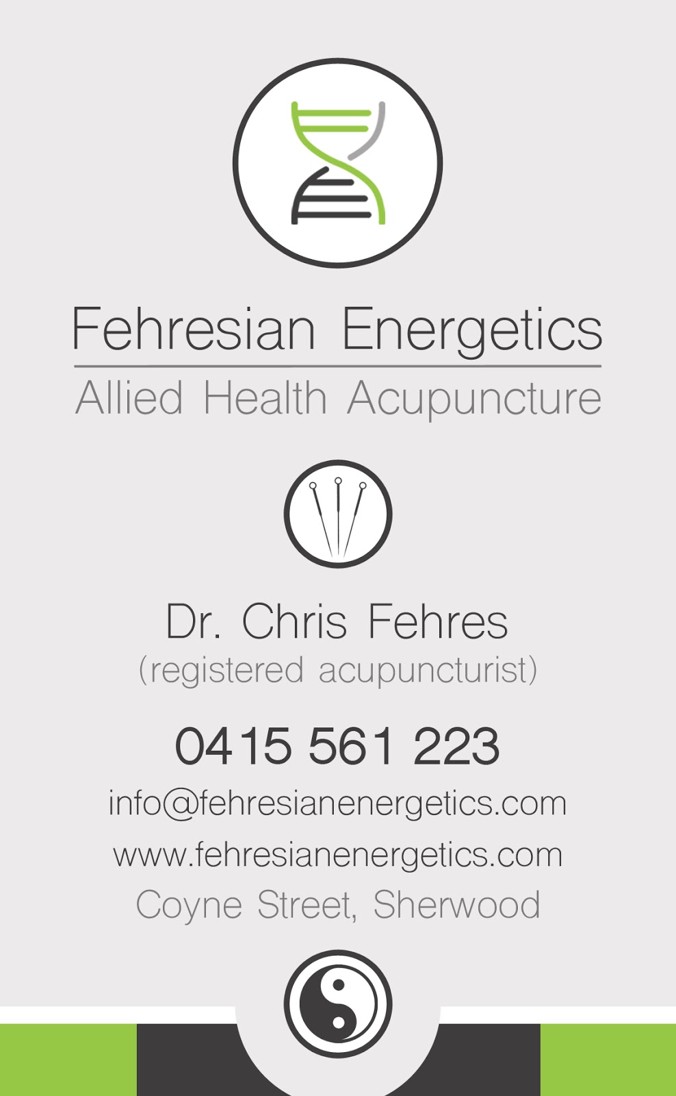 Fehresian Energetics - Boutique Acupuncture Studio | 3/24 Coyne St, Sherwood QLD 4075, Australia | Phone: 0415 561 223