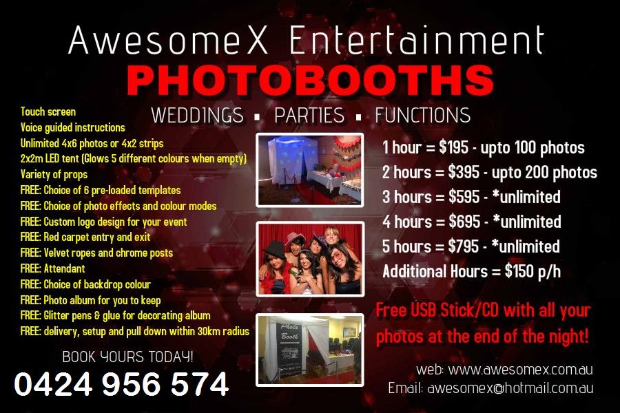 AwesomeX Photobooth Hire | food | 5 Metcalf Ct, Ormeau QLD 4208, Australia | 0424956574 OR +61 424 956 574