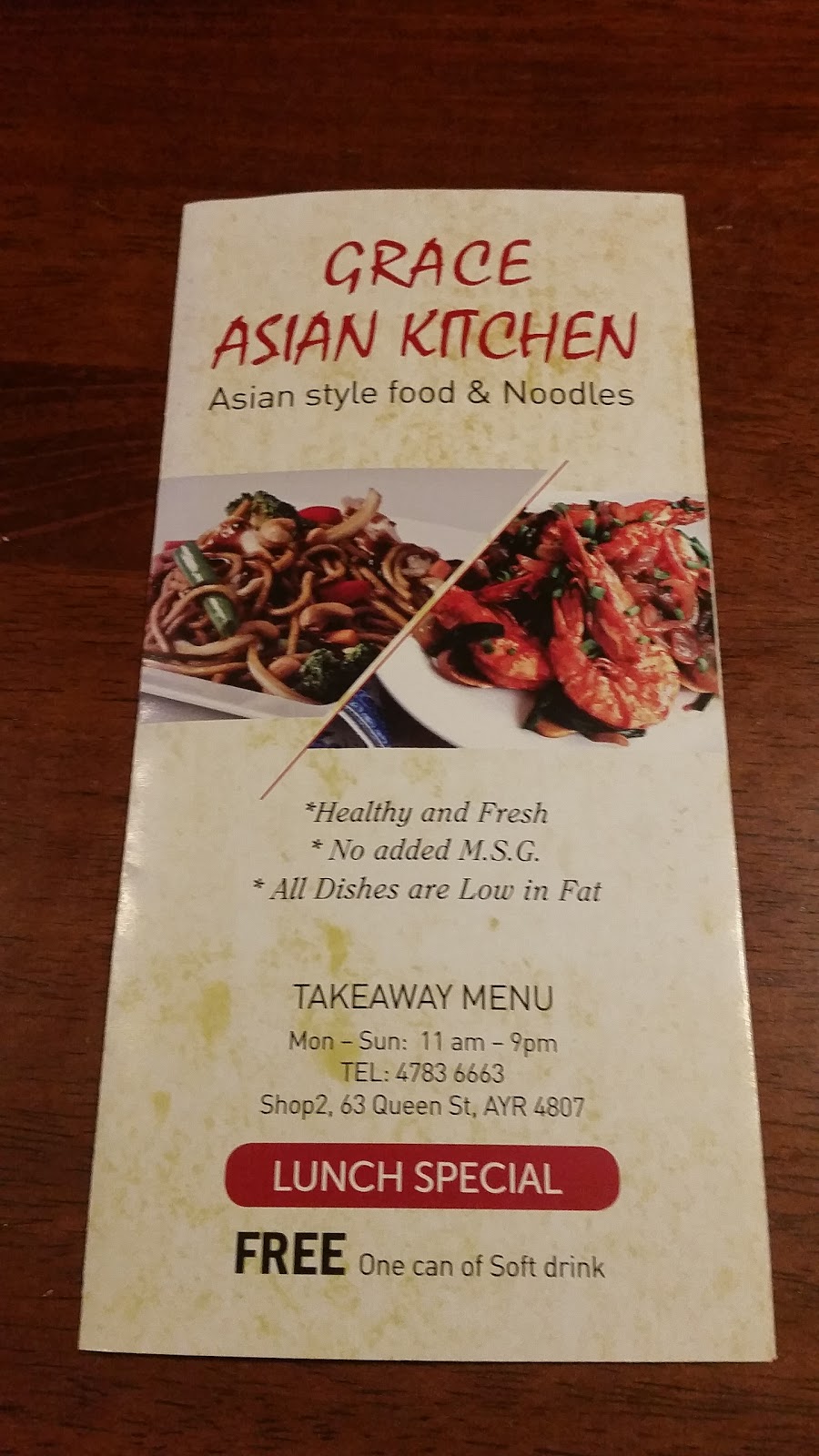 Grace Asian Kitchen | restaurant | 63-69 Queen St, Ayr QLD 4807, Australia | 0747836663 OR +61 7 4783 6663