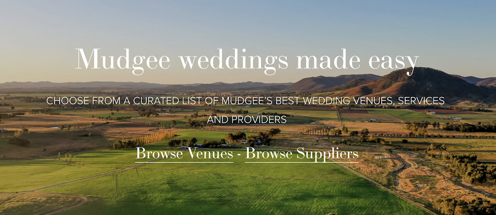 Mudgee Weddings - The ultimate Mudgee wedding directory | 122 Market St, Mudgee NSW 2850, Australia | Phone: 0416 097 840