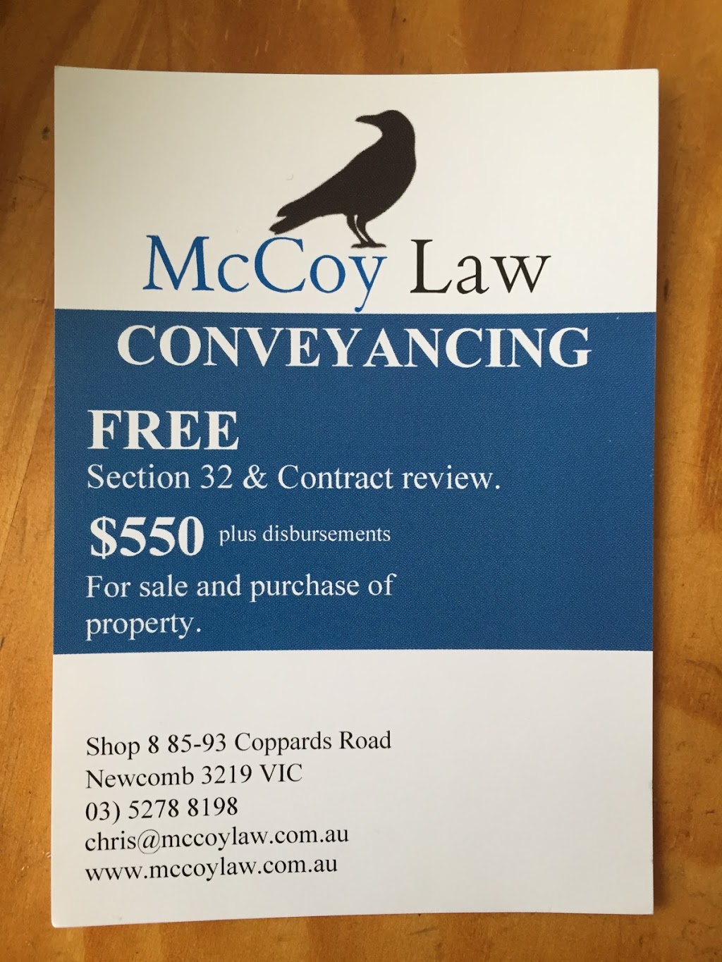 McCoy Law | lawyer | shop 8/85-93 Coppards Rd, Moolap VIC 3219, Australia | 0352788198 OR +61 3 5278 8198