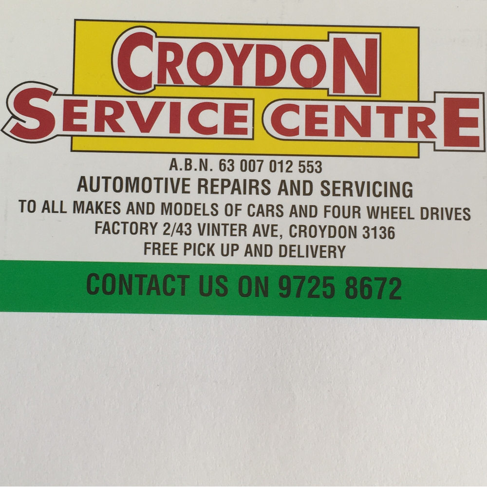 Croydon Service Centre | car repair | 43 Vinter Ave, Croydon VIC 3136, Australia | 0397258672 OR +61 3 9725 8672