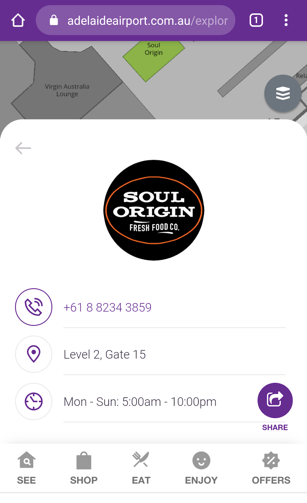 Soul Origin | cafe | 1 Atura Cct, Adelaide Airport SA 5950, Australia | 0882343859 OR +61 8 8234 3859